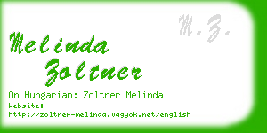 melinda zoltner business card